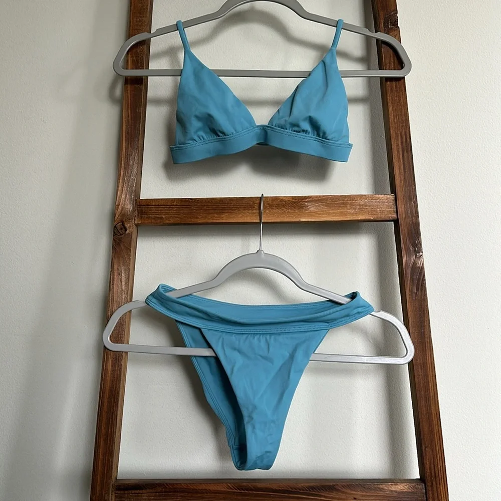 NEW LA Hearts by PacSun Blue Penelope Banded Bikini Set